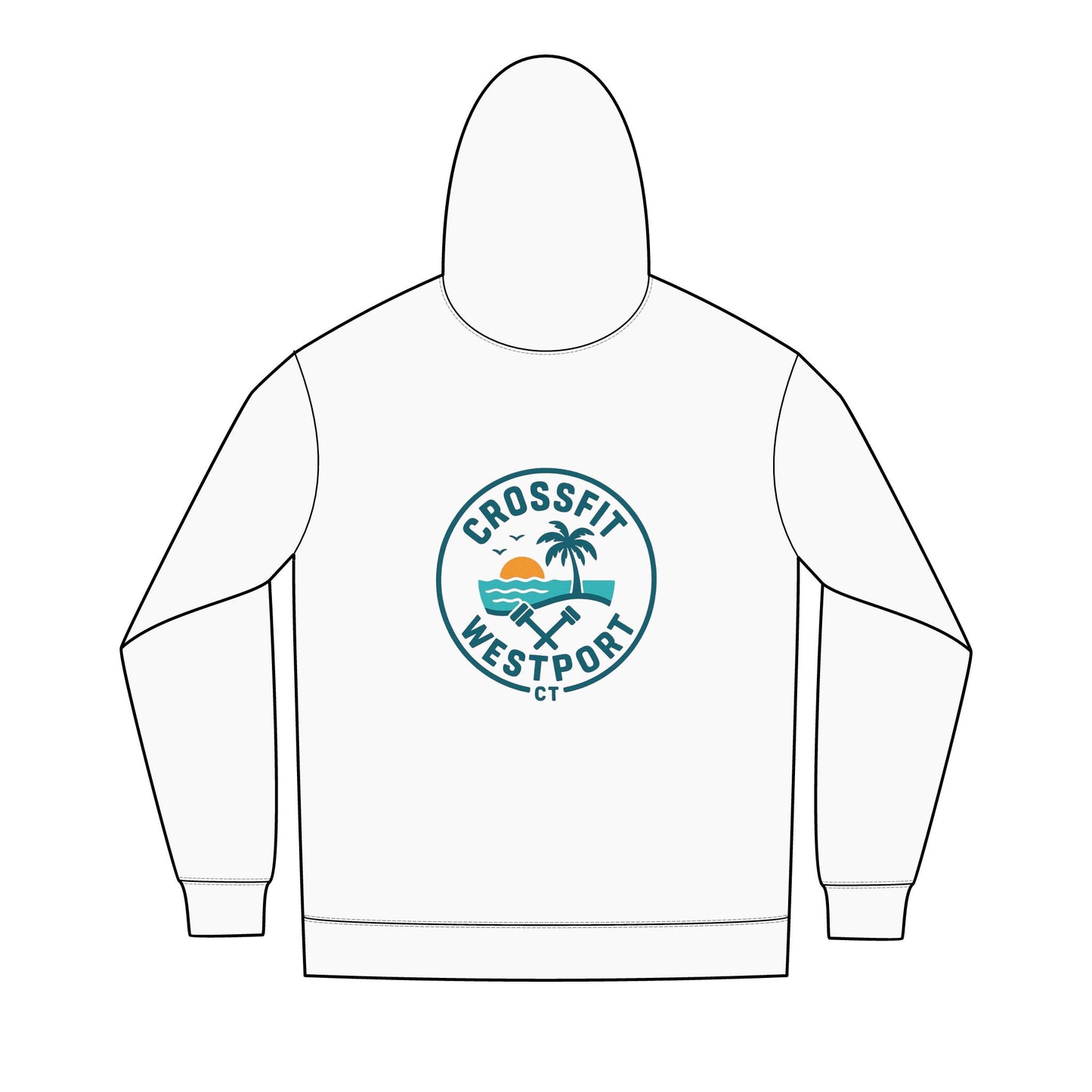 Summer Beach Bonfire Hoodie — Men's Re-Fleece Full-Zip for Bonfires & Workouts
