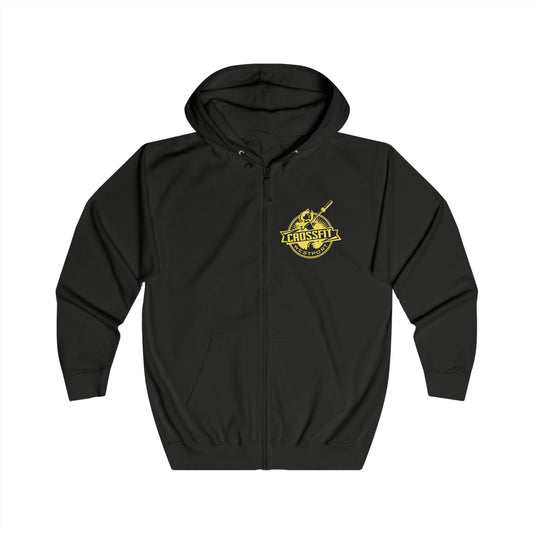 Unisex Full Zip Hoodie College Logo