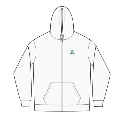 Summer Beach Bonfire Hoodie — Men's Re-Fleece Full-Zip for Bonfires & Workouts