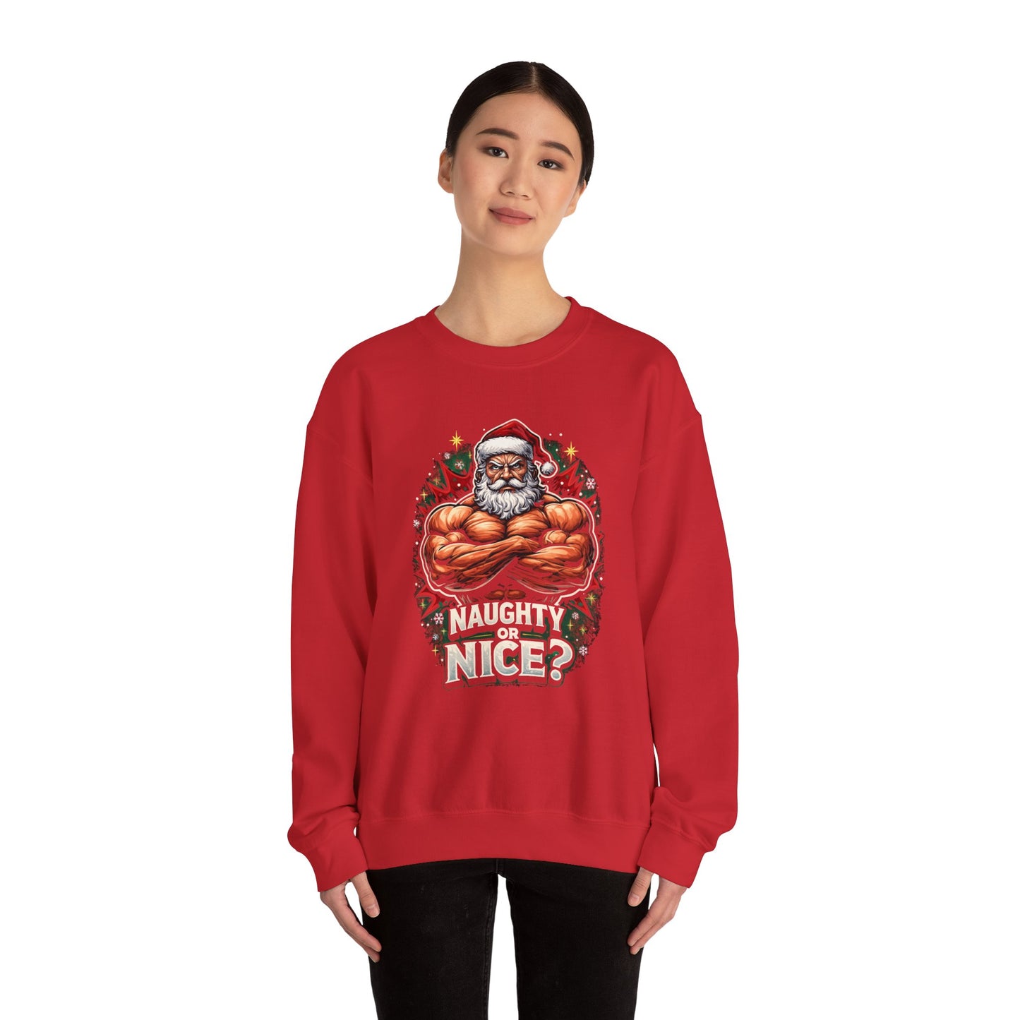 Naughty or Nice? Jacked Santa Sweatshirt