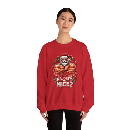 Naughty or Nice? Jacked Santa Sweatshirt