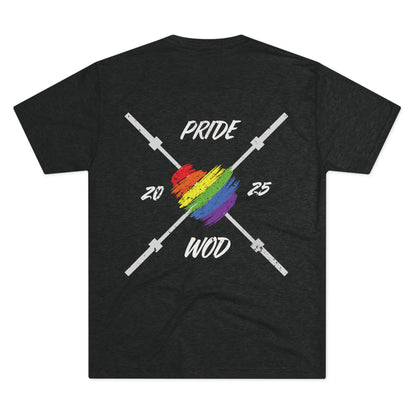 Pride WOD Unisex Tri-Blend Crew Tee, LGBTQ+ Workout Shirt, Fitness Pride Apparel, Gay Pride Gym Tee, Pride Month Gift