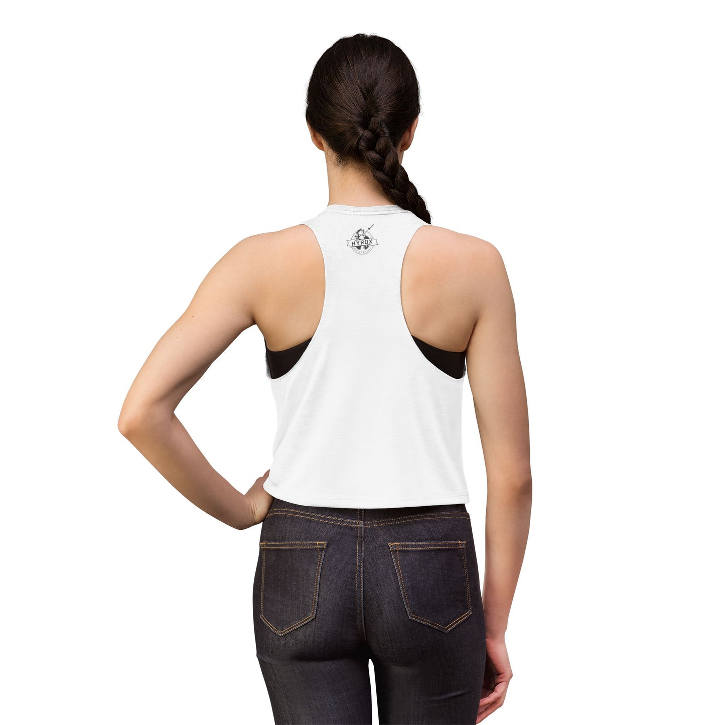 Women's Hyrox Race Crop Top — Ladies White 'Ready to Crush the Race'