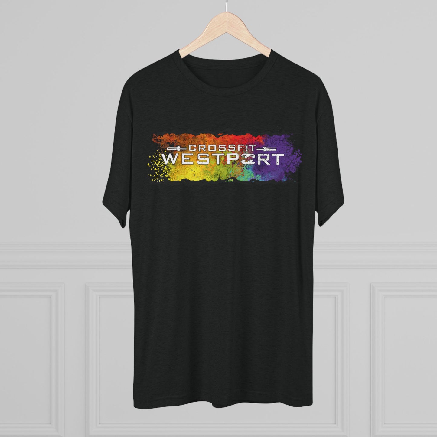 Pride WOD Unisex Tri-Blend Crew Tee, LGBTQ+ Workout Shirt, Fitness Pride Apparel, Gay Pride Gym Tee, Pride Month Gift