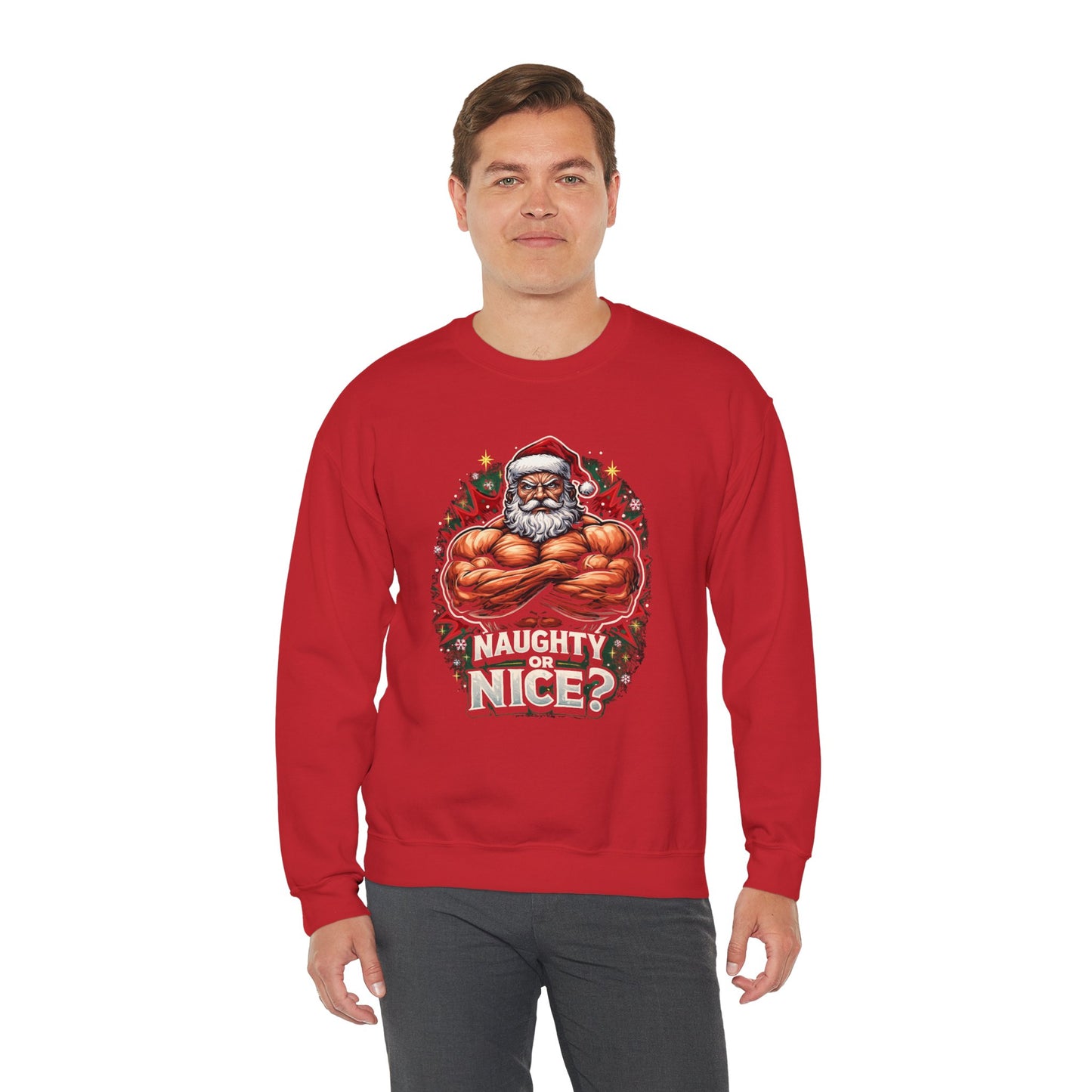 Naughty or Nice? Jacked Santa Sweatshirt