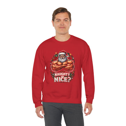 Naughty or Nice? Jacked Santa Sweatshirt