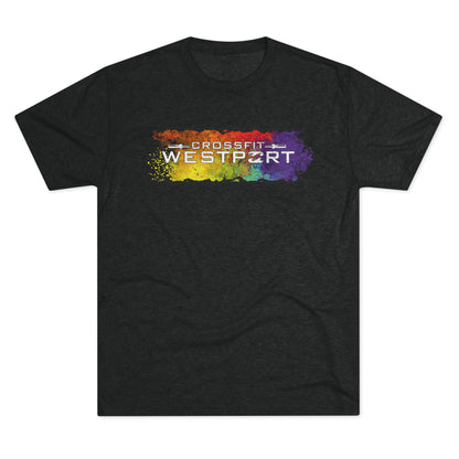 Pride WOD Unisex Tri-Blend Crew Tee, LGBTQ+ Workout Shirt, Fitness Pride Apparel, Gay Pride Gym Tee, Pride Month Gift