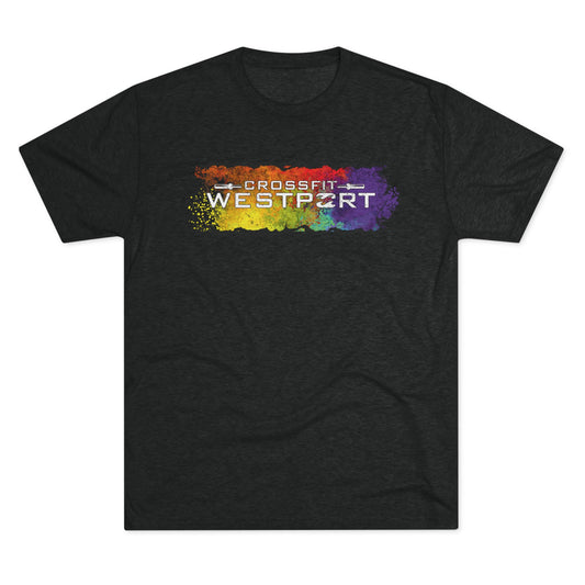 Pride WOD Unisex Tri-Blend Crew Tee, LGBTQ+ Workout Shirt, Fitness Pride Apparel, Gay Pride Gym Tee, Pride Month Gift